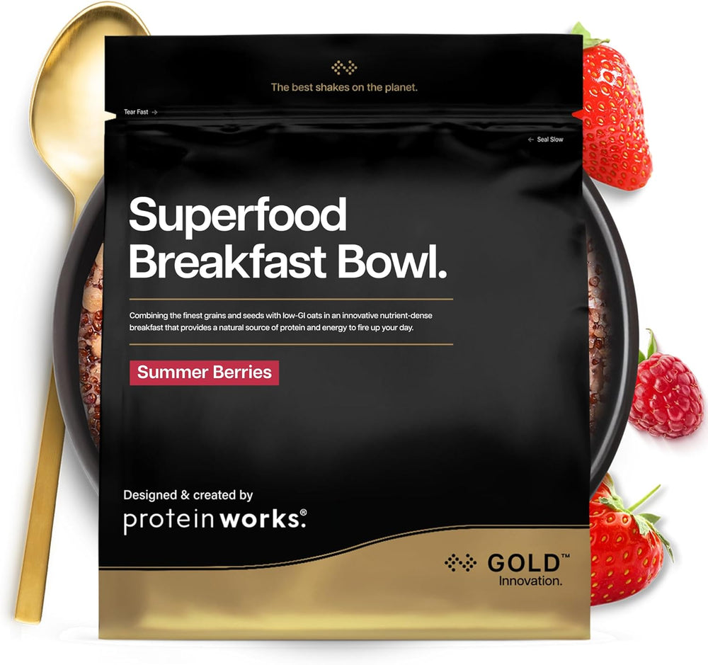 Protein Works | Superfood Breakfast - GOLD Innovation, Award-Winning Cereal, Protein Muesli, Nutrient Rich with Grains, Seeds and Oats, High in Fibre, Apple and Cinnamon, 10 Servings, 600g
