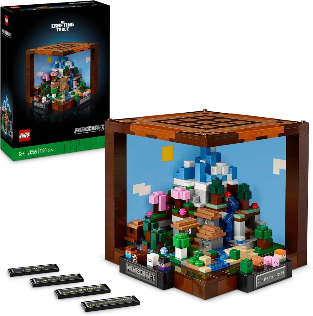 LEGO Minecraft The Workbench Building Set 8 Figures Video Game Set Including Steve Alex Creatures and Biomes 15th Anniversary Model Gift Idea for Adults Men Women 21265 Building Sets Besuche den LEGO-Store Default Title