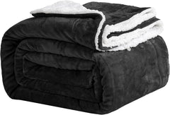 Cozy blanket 150X200Cm black Fleece blanket Living Sherpa blanket sofa throw sofa Warm Winter Soft blanket (black, 150X200Cm) Good Nite Beds and Blankets Black 150X200Cm