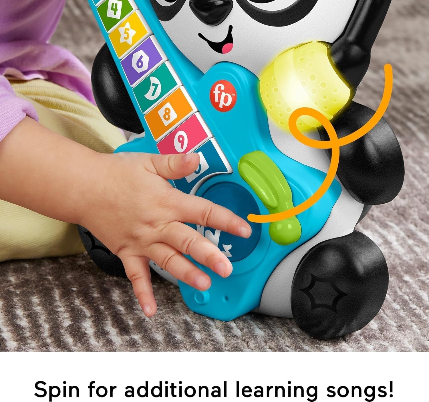 Jucării Fisher-Price Sync Squad Panda, numere pentru bebeluși și copii mici cu muzică și lumini interactive, de la 9 luni, versiune franceză, HYK95 Jucarii Bebe Naty Shop