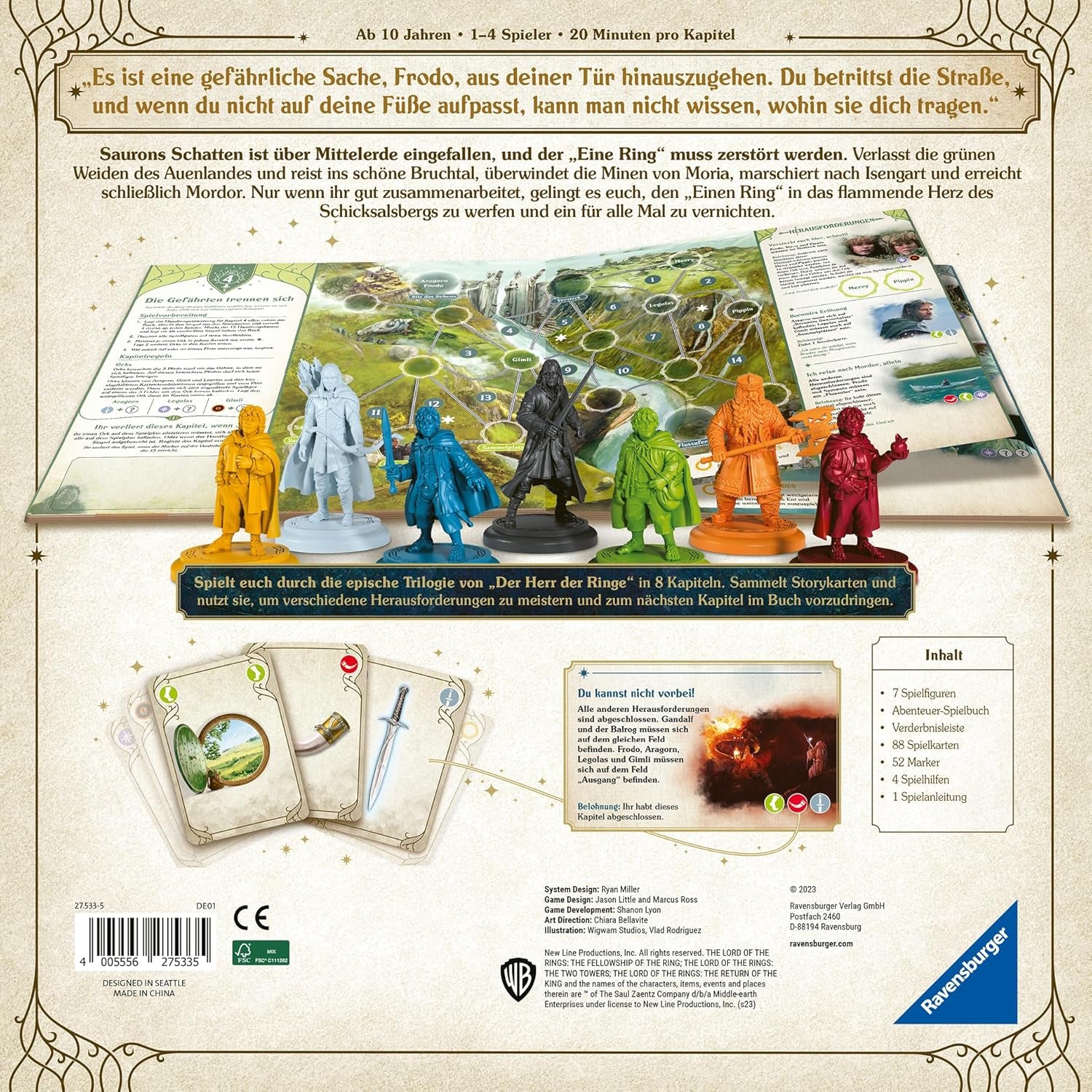 Ravensburger 27533 - The Lord of the Rings - Card-Based Adventure Game - Cooperative Strategy Game for 1-4 Players Ages 10+
