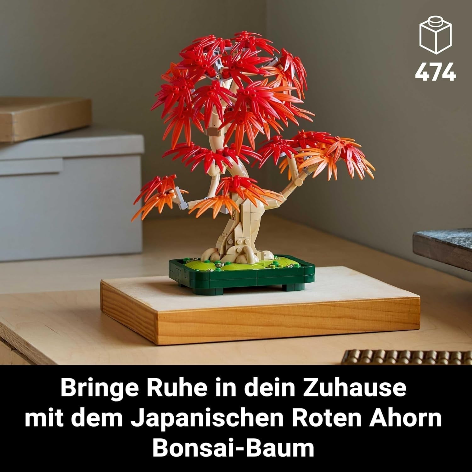 LEGO Botanicals Japanese red maple - Bonsai tree - Artificial plant kit with red and orange leaves, plus bowl - Home decor - Gift idea for adults - 10348 Building sets Besuche den LEGO-Store