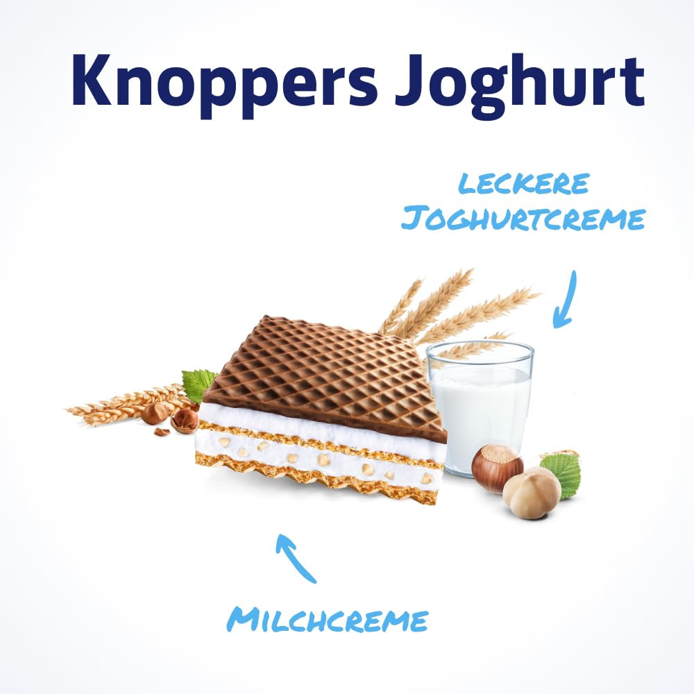 Yogurt – 4 x 200 g – Wafer slices filled with yogurt and nougat cream, hazelnuts and cocoa