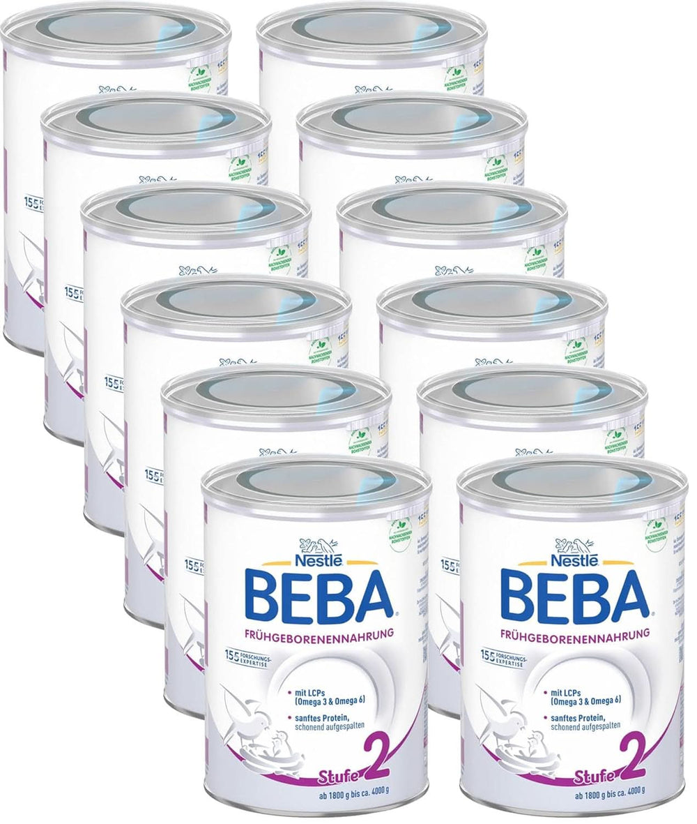 Food for premature babies BEBA Level 2, Special food for premature babies and low-weight newborns, ready to drink, pack of 32 (32 x 90 ml) Naty Shop