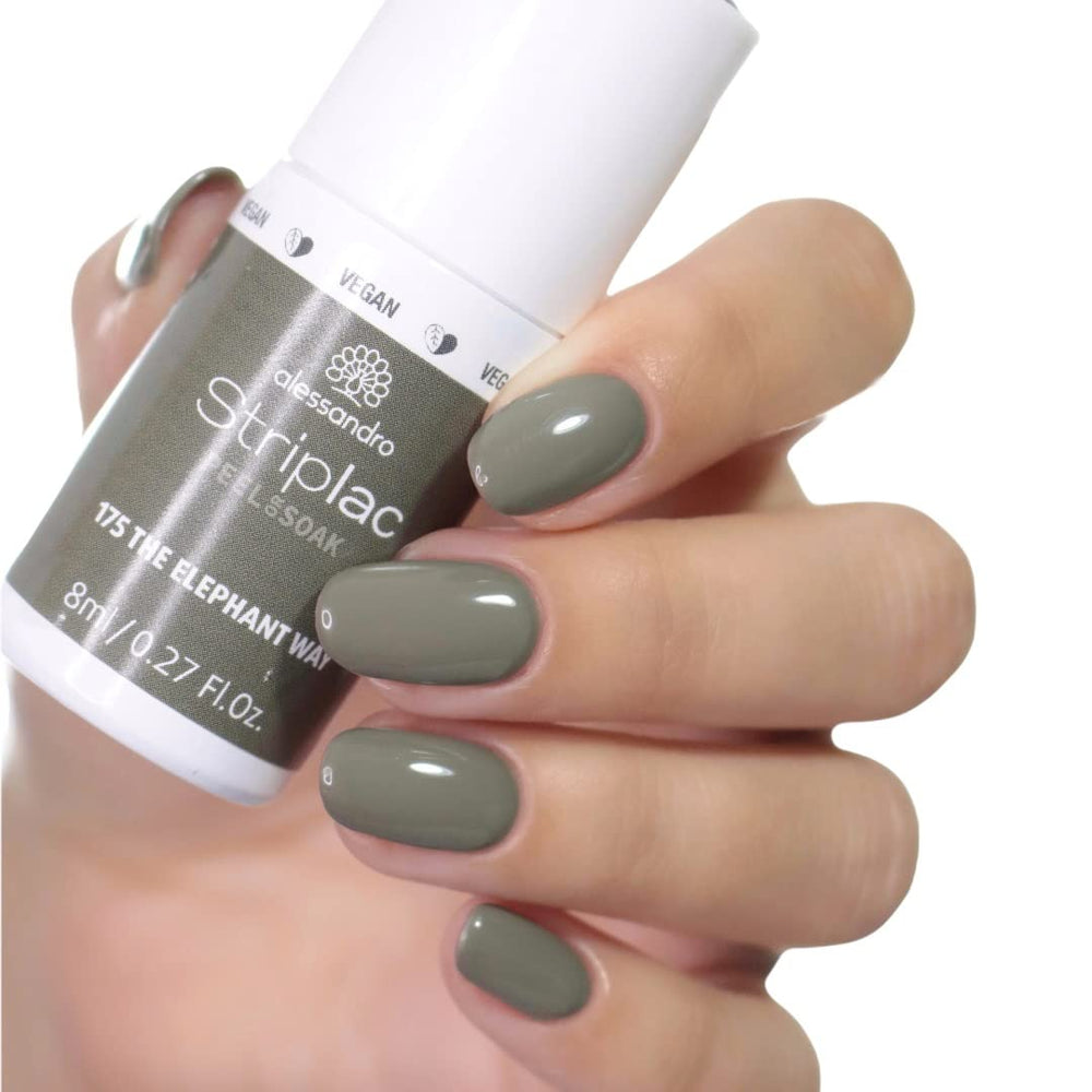 UV nail polish alessandro Striplac The Elephant Way – Delicate and long-lasting – Easy removal thanks to the removal technology – Vegan and cruelty-free – 8 ml