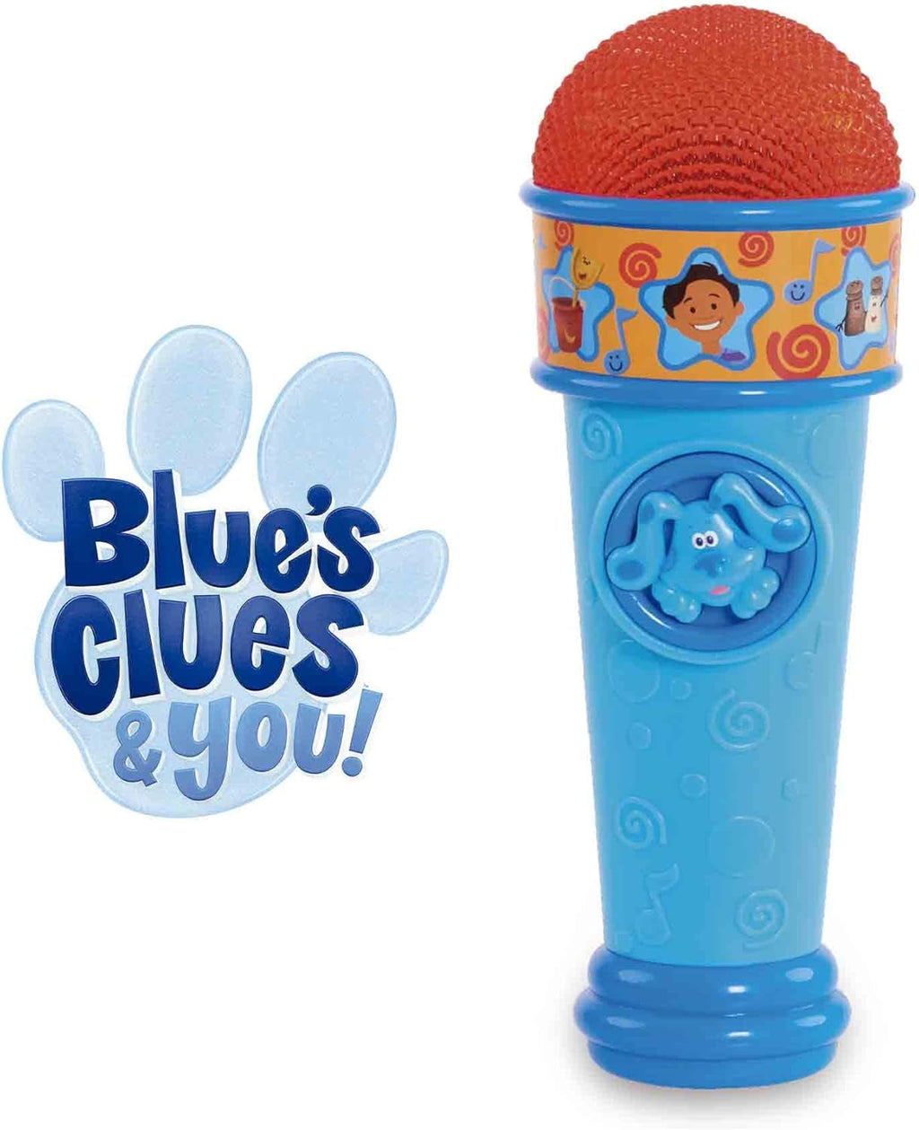Blue and Tips, microfon albastru, jucărie pentru câini, Blues Clues, cu cântecul din seria de desene animate pentru băieți și fete de la 3 ani în sus, multicolor Jucarii Bebe Naty Shop