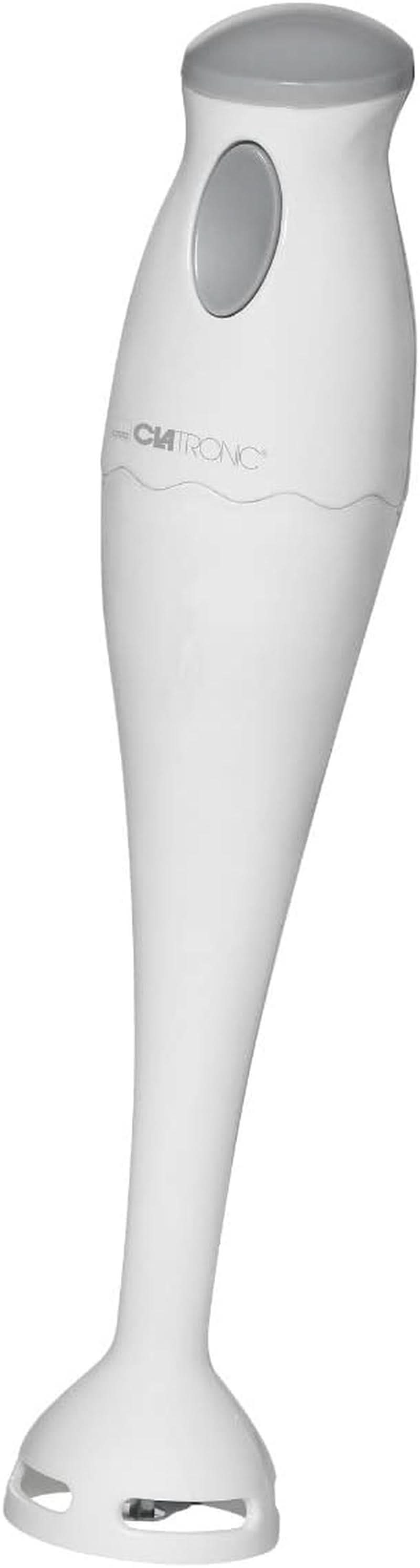Clatronic Stabmixer/Pürierstab/Blender/Stab-Mixer/Stick/Mixstab SM 3577; Edelstahl-Schlagmesser; Für Smoothie, Kürbispüree, Babybrei, Milchshake; Mit Mixbehälter (500 Ml); 180 Watts; Pink Kitchen Naty Shop Weiß