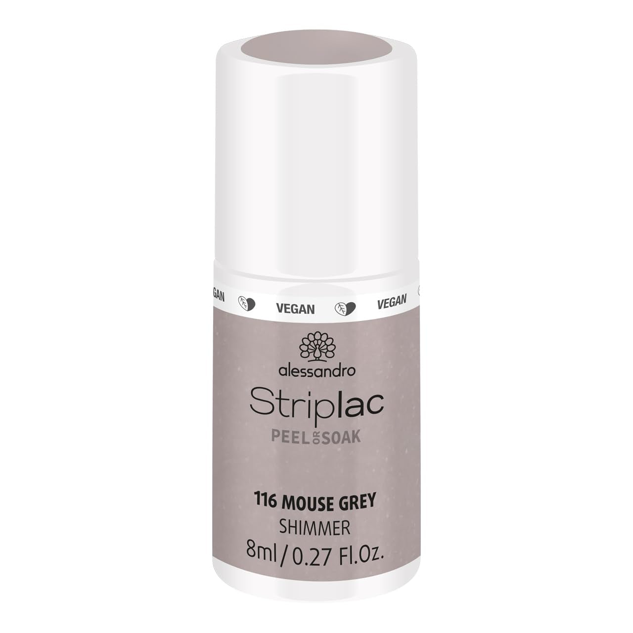 UV nail polish alessandro Striplac Midnight Black – Delicate and long-lasting – Easy removal thanks to peel-off removal technology – Vegan and cruelty-free – 8 ml