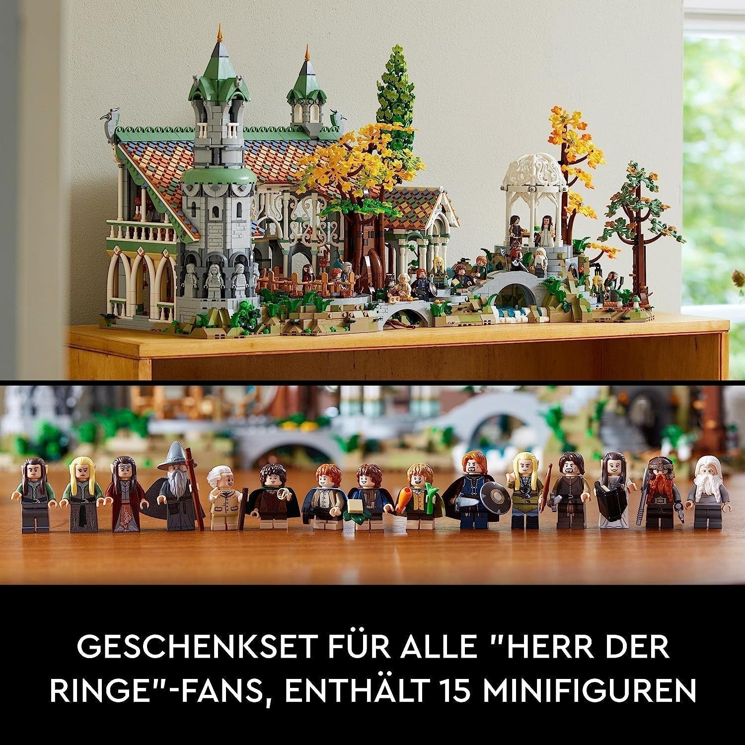 LEGO Icons The Lord Of The Rings: Rivendell - Adult collection and display set with 15 unique minifigures including Gandalf, Legolas, Aragorn and Frodo, exclusively on Amazon - 10316 Building sets Besuche den LEGO-Store