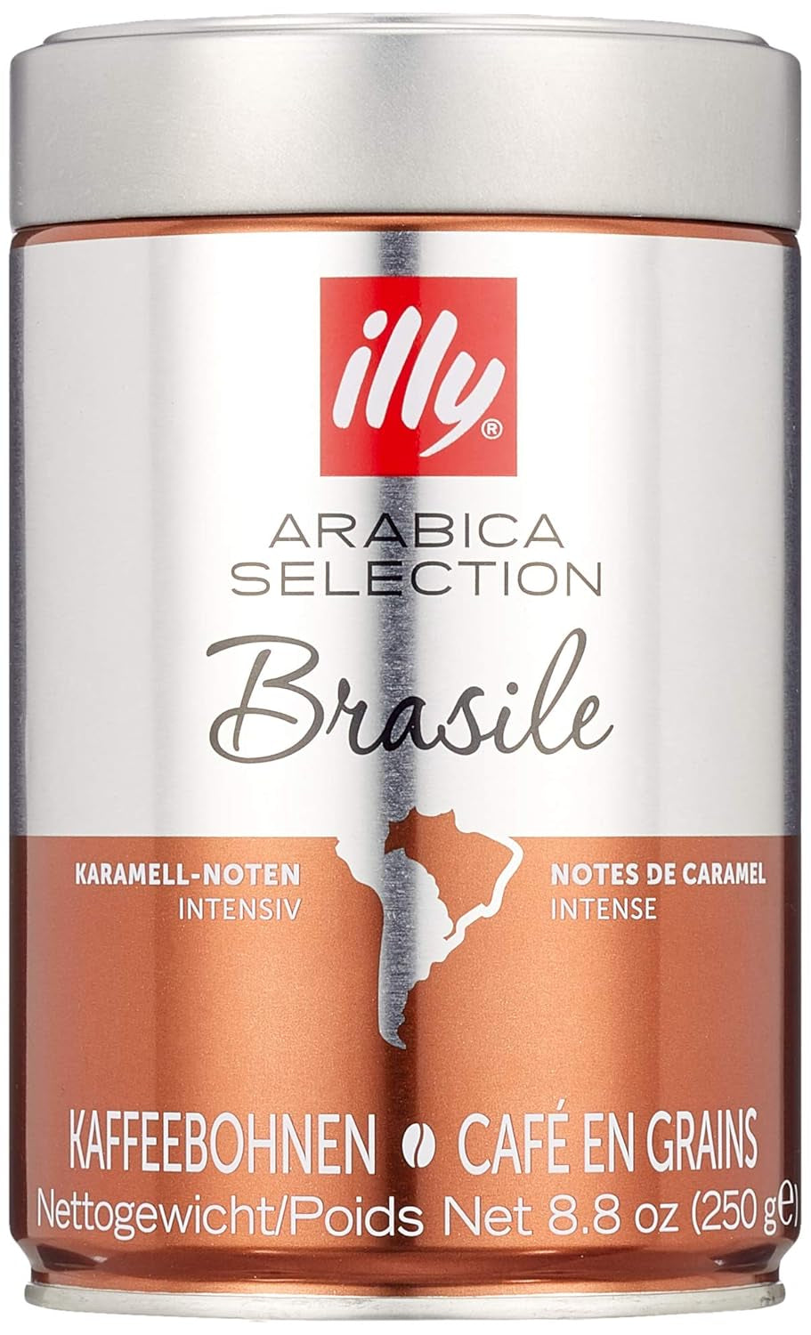 Cafea Illy, boabe de cafea Classico, prăjire clasică Cafea Naty Shop 2 x 250 grame Arabica Selection Brazilia