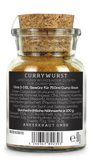 Ankerkraut Currywurst, 90g in cork glass, Gewürzmischung zum Anmischen selbstgemachter Currywurst-Sauce oder als Topping