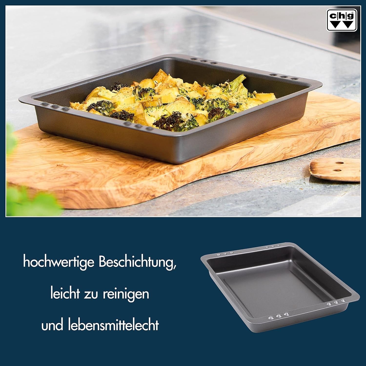 Chg Backform, ILAG Special 2-Schicht Antihaftbeschichtung, Sonstige, Jewells Ca. 28.5 X 23 X 4 Cm, 9878-41, Jewells Ca. 28.5 X 23.0 X 4.0 Cm Baking molds and trays Naty Shop