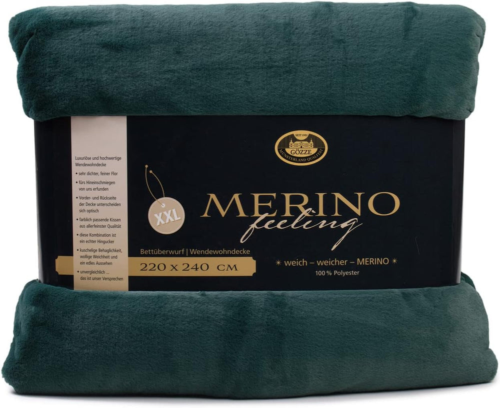 Gözze - Comfortable Blanket, Reversible, High Density 600 G/M², 150 X 200 Cm - Dark Green Beds and Blankets Besuche den GÃ¶zze-Store Dark Green 220 X 240 Cm