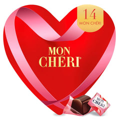 Ferrero Mon Chéri Heart - Valentine's Day Chocolate Gift for Him and Her - Crunchy Chocolate, Fruity Liqueur and Flavored Cherries - For Valentine's Day, Mother's Day and Easter - 1 Pack 147g