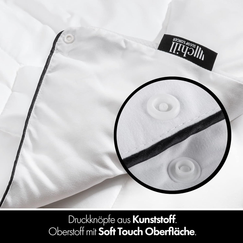 Plapumă 4 anotimpuri 135X200-2 în 1 plapumă all-season 135X200 - Plapumă respirabilă, lavabilă și vegană - Plapumă duo cu bandă de confort pentru dormit - Umplutură 500G & 700G Plapumi si pilote Naty Shop