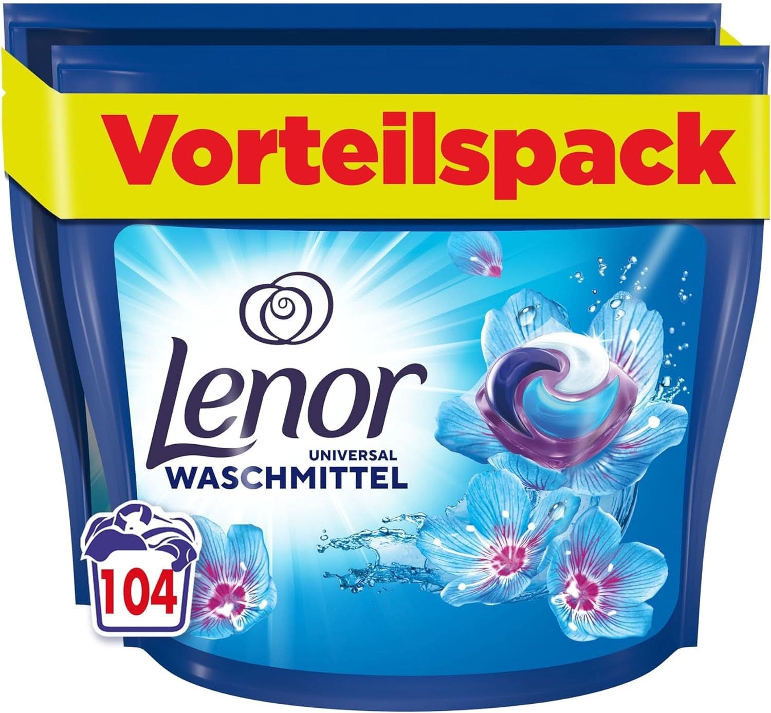 Lenor PODS All-In-1 detergent, 104 capsules, freshness 3 times longer and deep cleaning even when washing cold Naty Shop New Model