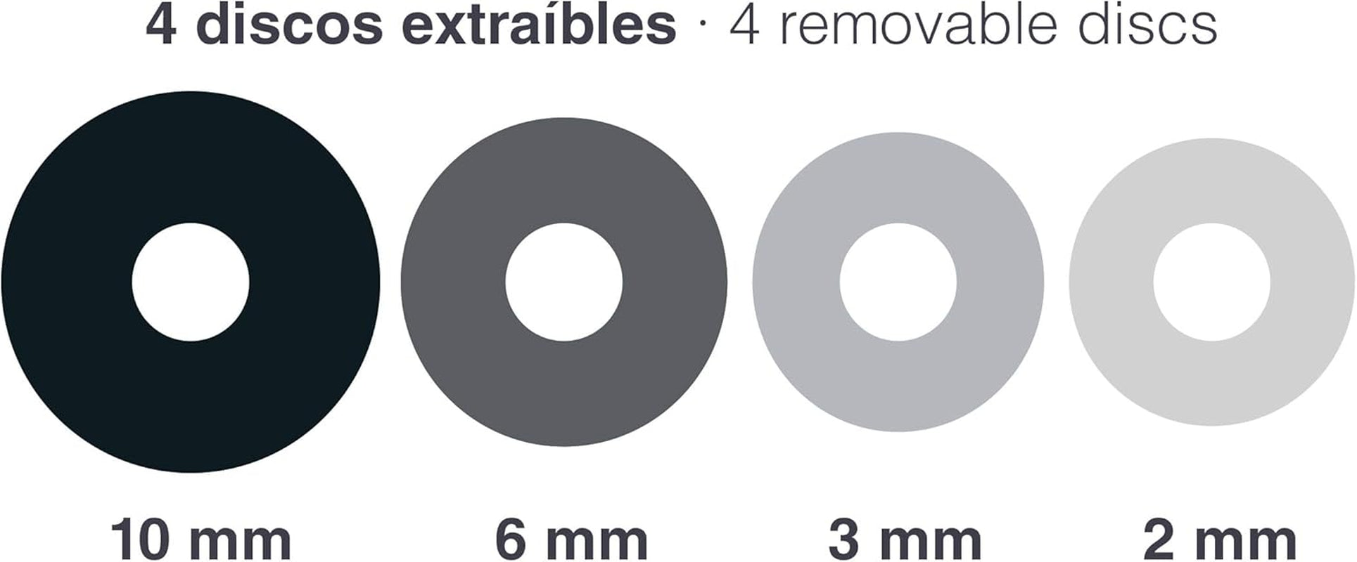 - 67143 - Amasar Küchenroller, 4 abnehmbare Scheiben, Edelstahl, gravierte Messzeichen, Alle Masse, 41.5 cm, Spülmaschinenfreundlich, Grau