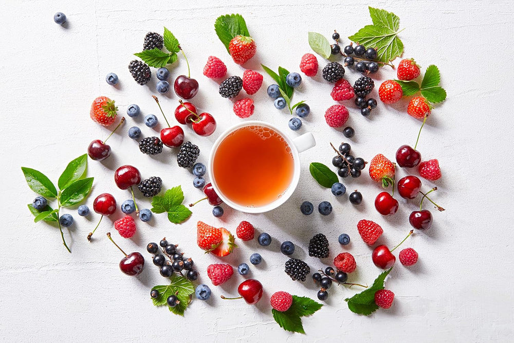 Meßmer Bio Rote Beeren | Ingrediente 100% naturale | 20 pliculețe de ceai | Vegan | Fără gluten | Fără lactoză