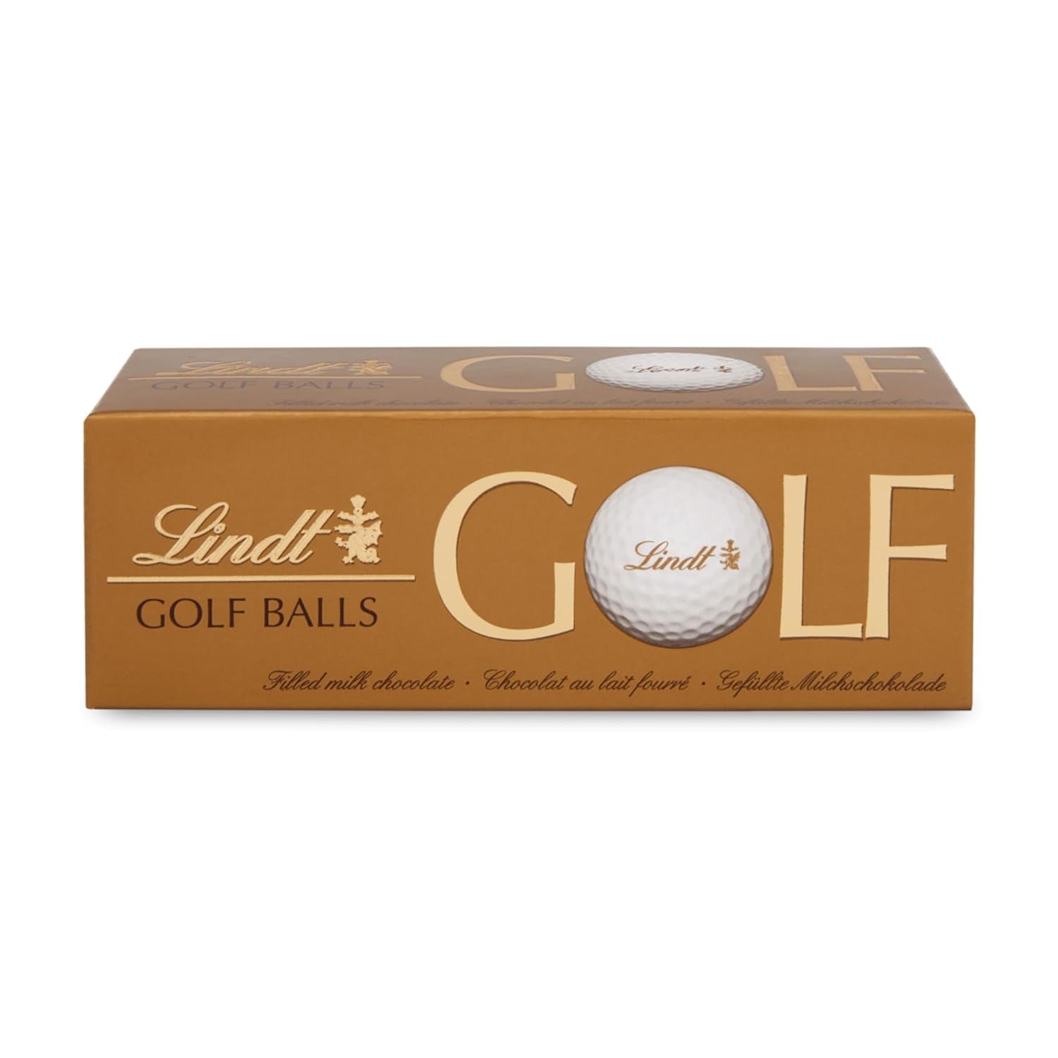 Lindt Schokolade - Golfballs | 110 G| Drei Golfbälle Aus Lindt Vollmilch-Schokolade Mit Nougatcremefüllung Und Waffelstückchen | Pralinengeschenk | Gift For Golfer | Schokoladengeschenk Naty Shop Default Title