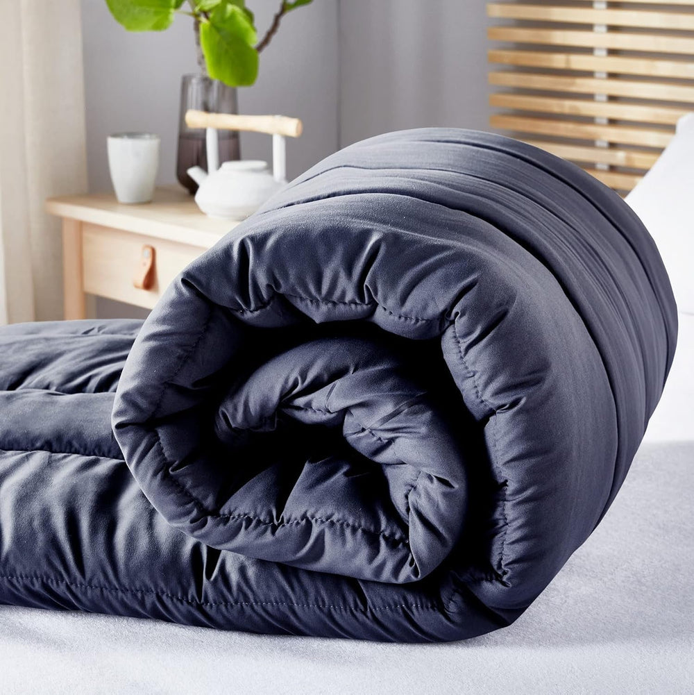 Pikolin Home - Reversible duvet 300 G - Nordic two-tone filling - For bed 90 - comfortable, warm, breathable, navy blue, 135 X 200 cm Duvets and quilts Naty Shop