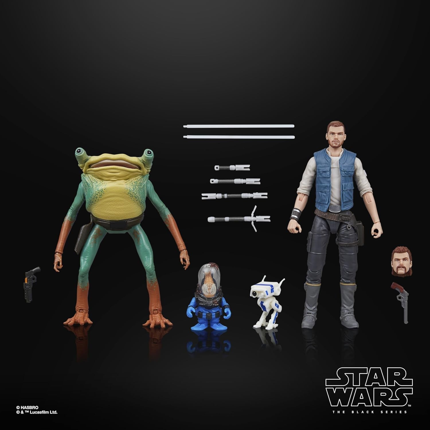 Star Wars Black Series Cal Kestis, Turgle & Skoova Stev, Star Wars Jedi: Survivor Collectible Action Figures (Scale 15 Cm) Action Figures Naty Shop