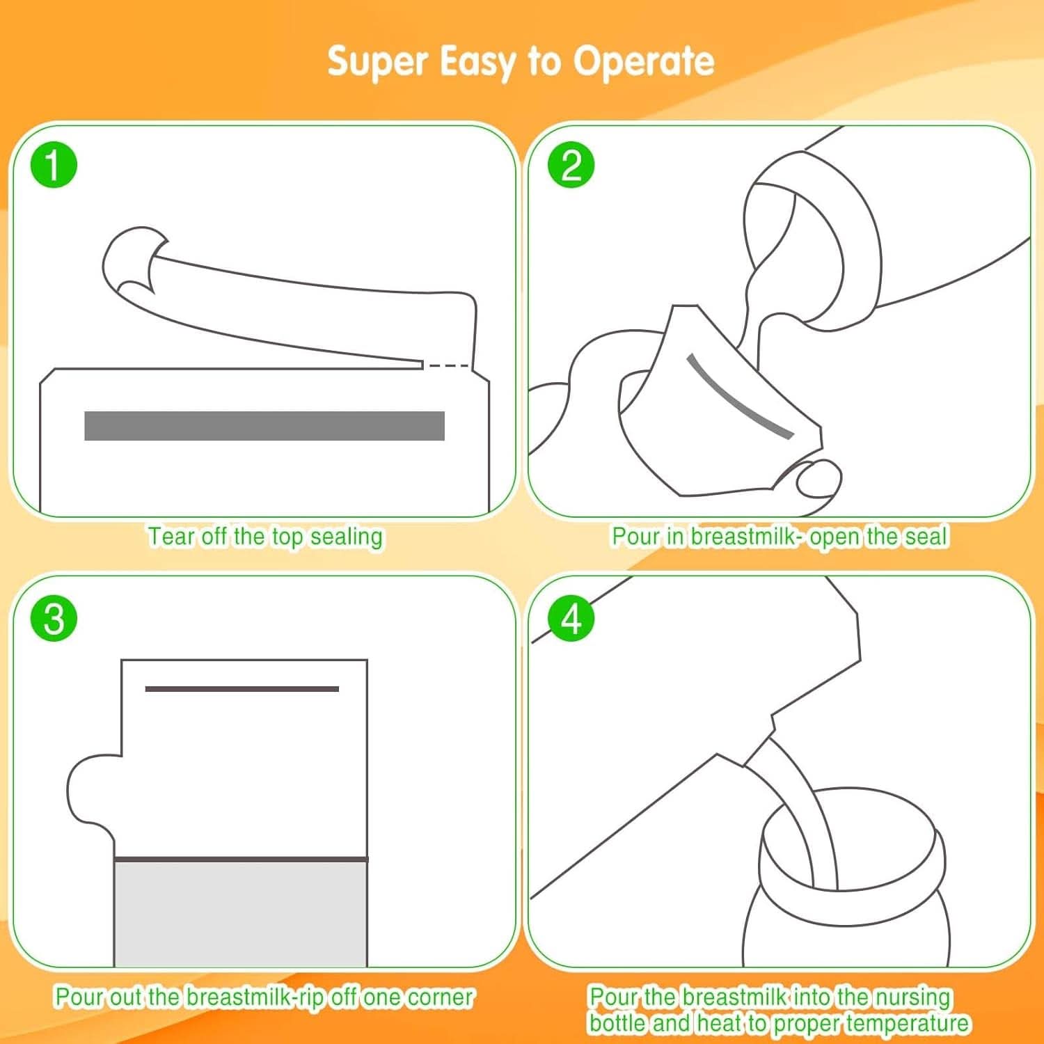 Vinabo 50 Stück Muttermilchbeutel, 250Ml Bpa-Free Muttermilk Storage Bag, Milchbeutel Für Muttermilch Mit Ausgießer Für Das Stillen, Selbststehender, Kann Eingefroren Werden, Vorsterilisiert Accessories Food and Breastfeeding Baby Naty Shop