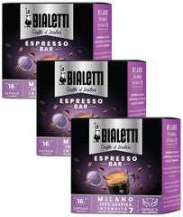 96080090/M Kaffee-Kapseln Milano, Alu, 16 Stück (Packung mit 3)