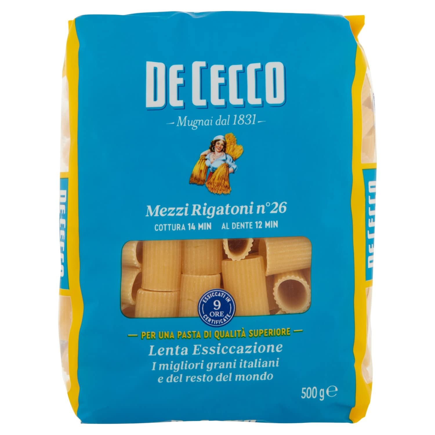 Mezzi Rigatoni pasta, pack of 1 (1 x 500 g)
