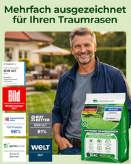 Rasensamen Schnellkeimend Frühjahr – TEST SEHR GUT – Grassamen Schnellkeimend Für Rasen & Rasen Nachsaat 10Kg 400Qm – Rasensaat Für Nachsaat Rasen Frühjahr, Saisonstart, Kräftiges Wachstum