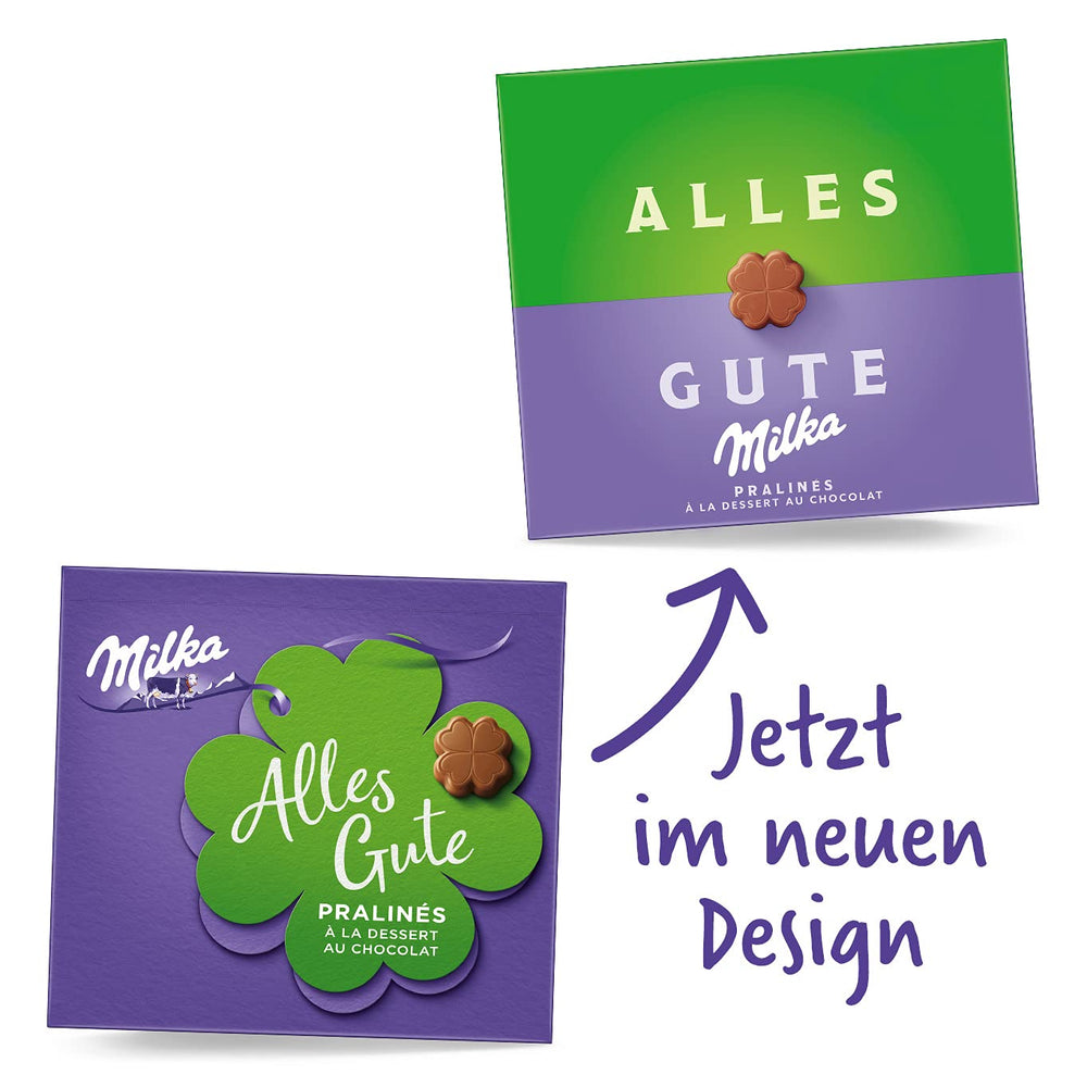 Milka All the Best Pralines 10 x 110g, Fine alpine milk chocolate pralines with cocoa cream filling (pack of 2)