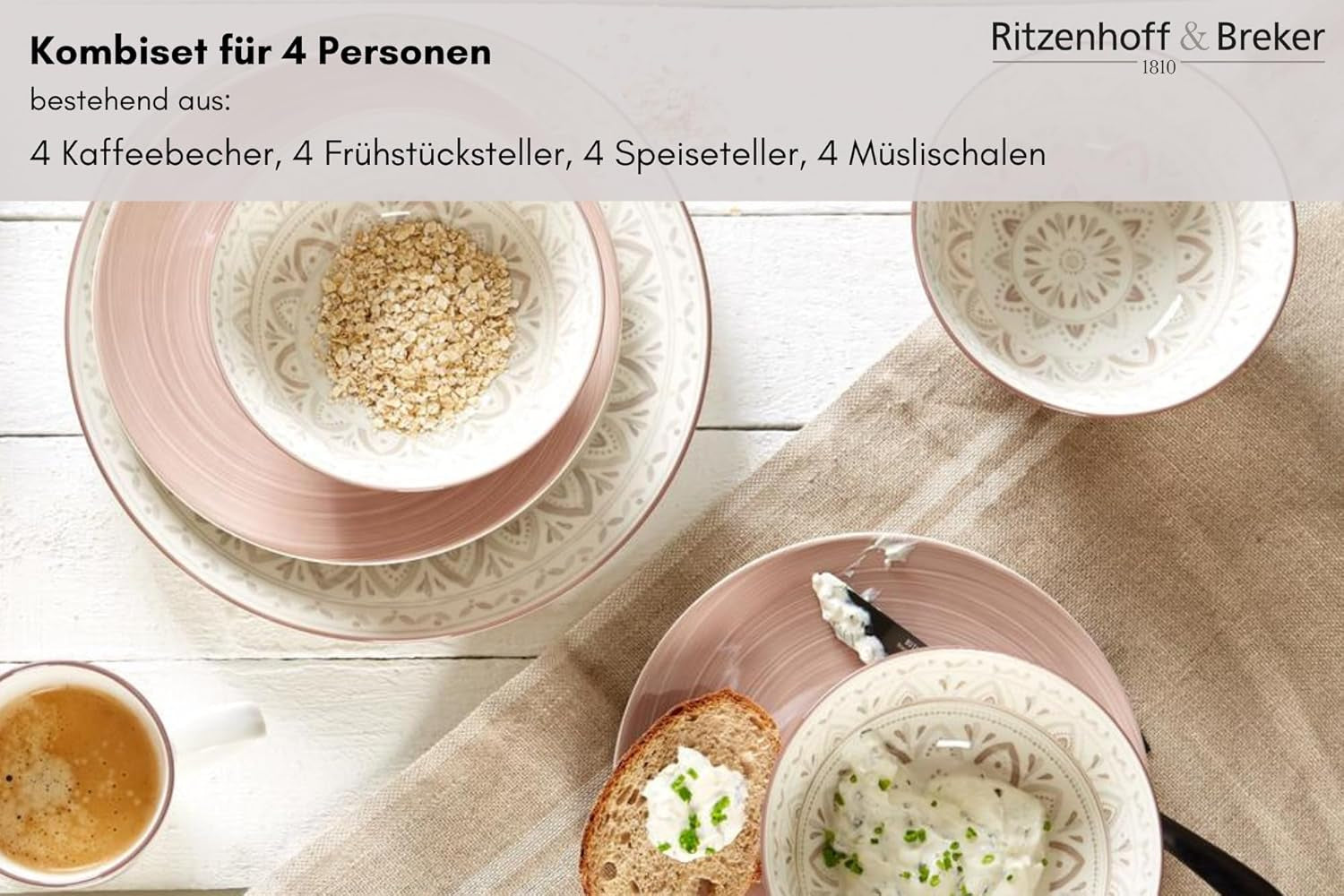 Ritzenhoff & Breker Valencia combined service, 16 pieces Tableware sets Naty Shop