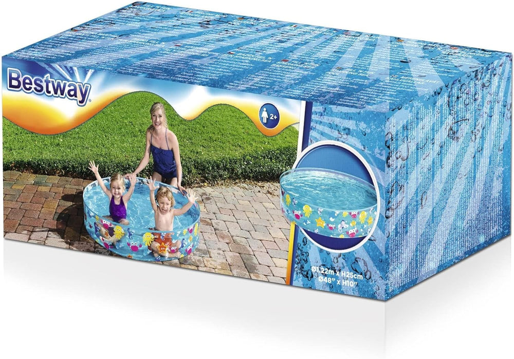 Children's pool Bestway FillN Fun, Sparking Sea, 122 x 25 cm, BW55028, Multicolor, 122 x 122 x 25 cm
