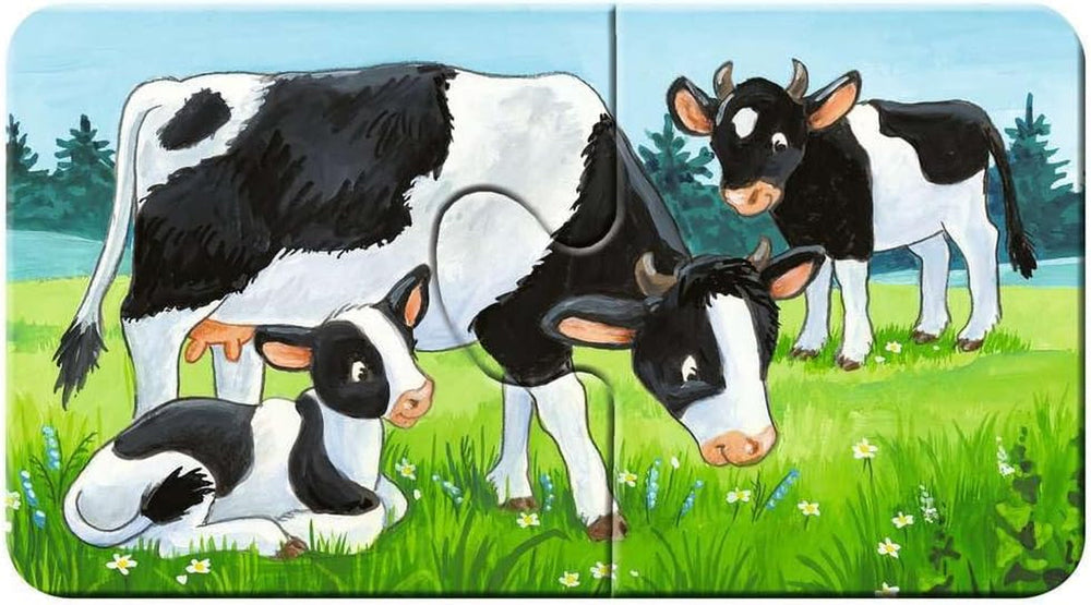 Ravensburger Puzzle pentru copii - 05072 Familii de animale la fermă - Primul meu puzzle cu 9X2 piese - Puzzle pentru copii de la 2 ani Puzzle Naty Shop