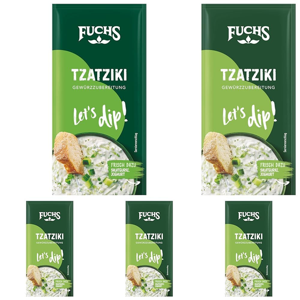 Fuchs Gewürze - Let's dip! Tzatziki Gewürzzubereitung, Gewürz für die Zubereitung von griechischem Tzatziki, 10 g in the bag