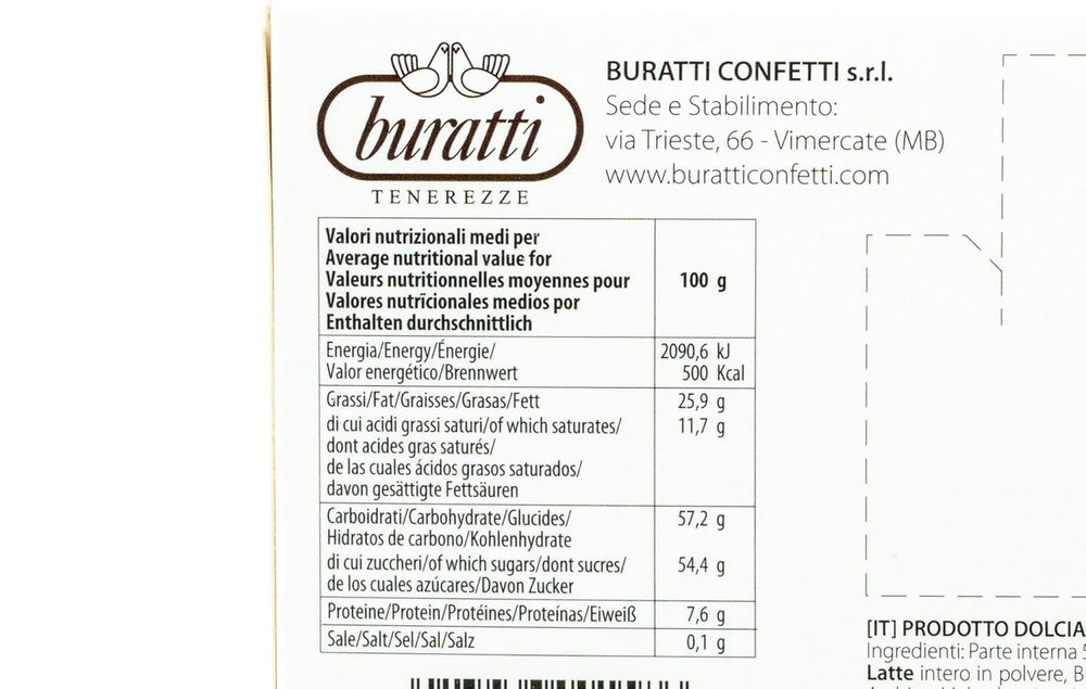 Almonds covered with white chocolate Tenerezze, 1 piece