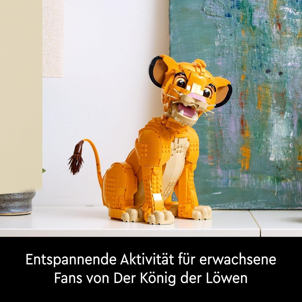 Lego Ç€ Disney Simba, the young lion king, building toy for collection with creative animal figurines, relaxing activity for adults, gift idea for women 43247 Building sets Besuche den LEGO-Store
