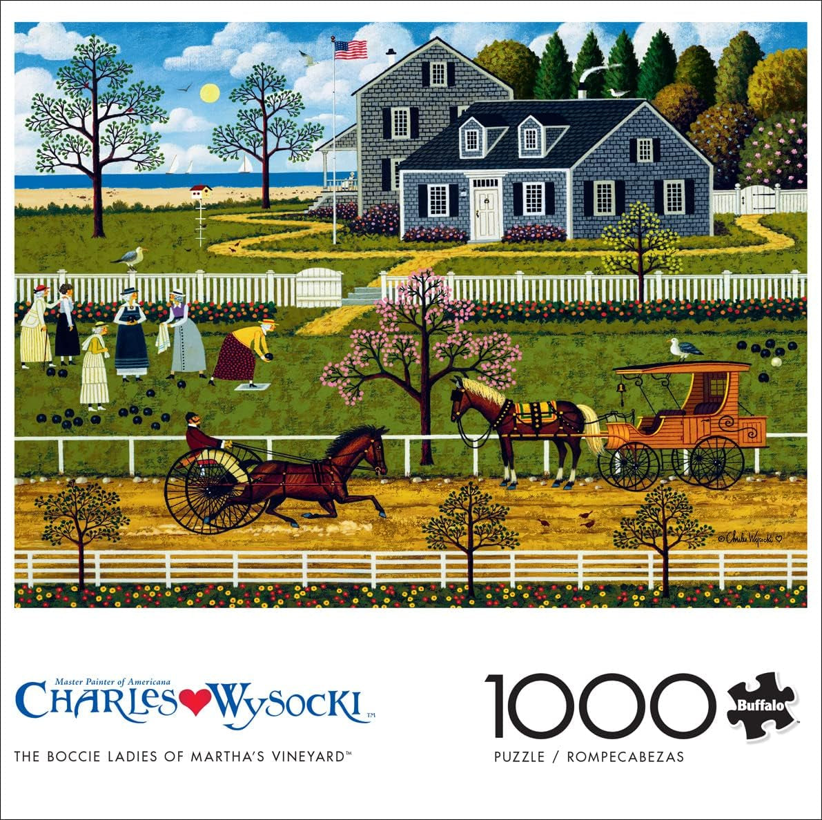 Buffalo Games - Charles Wysocki - Bocce ladies from Marthas Vineyard - jigsaw puzzle 1000 pieces Puzzle Naty Shop