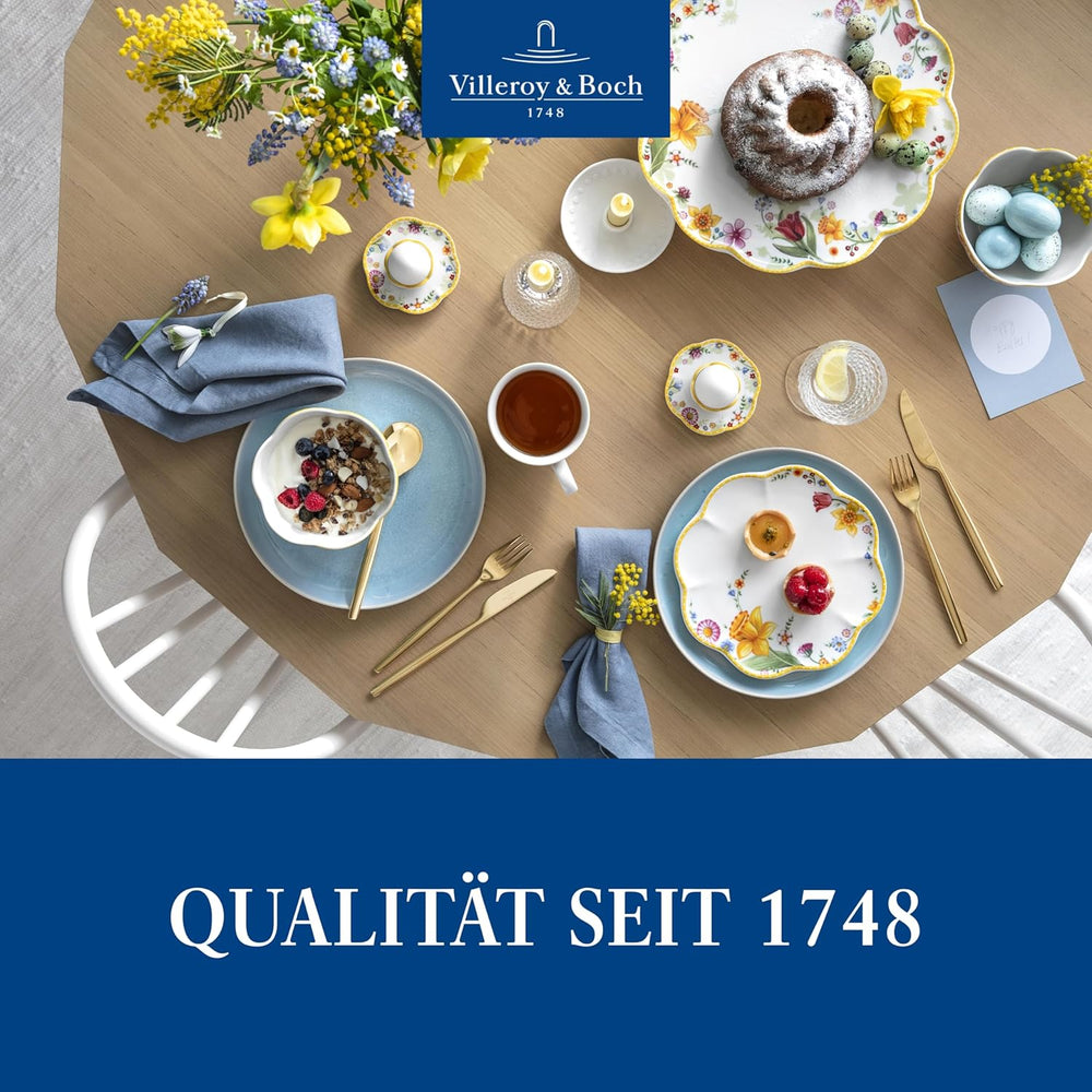 Villeroy & Boch - Set de mic dejun Spring Awakening pentru 2 persoane, 6 piese, Set de veselă de Paște, Mic dejun, Paște, Serviciu de cafea, Veselă de primăvară, Porțelan