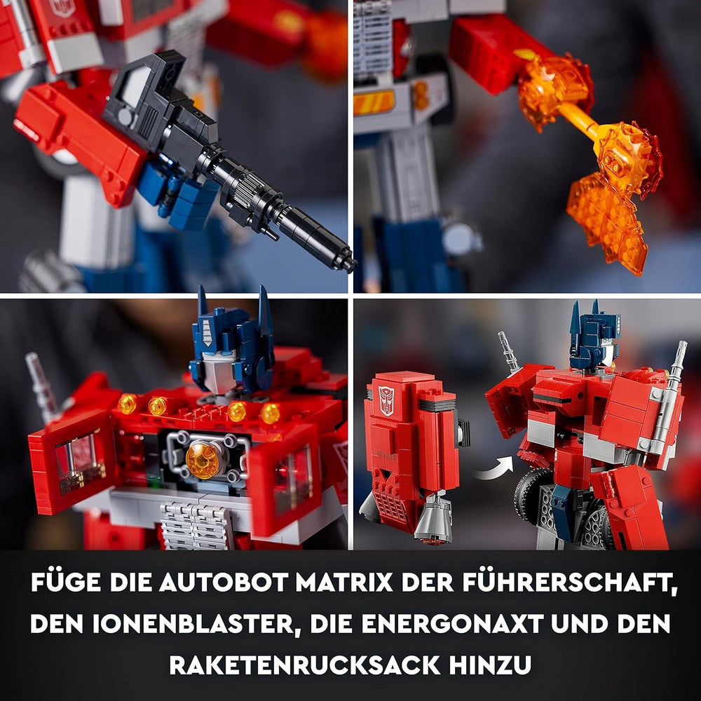 LEGO 10302 Icons Optimus Prime Set, 2In1 Robot Figure and Model Truck, Transformers Toy Model Kit for Adults, Birthday or Christmas Gift for Men, Women, Her and Him Building Sets Besuche den LEGO-Store