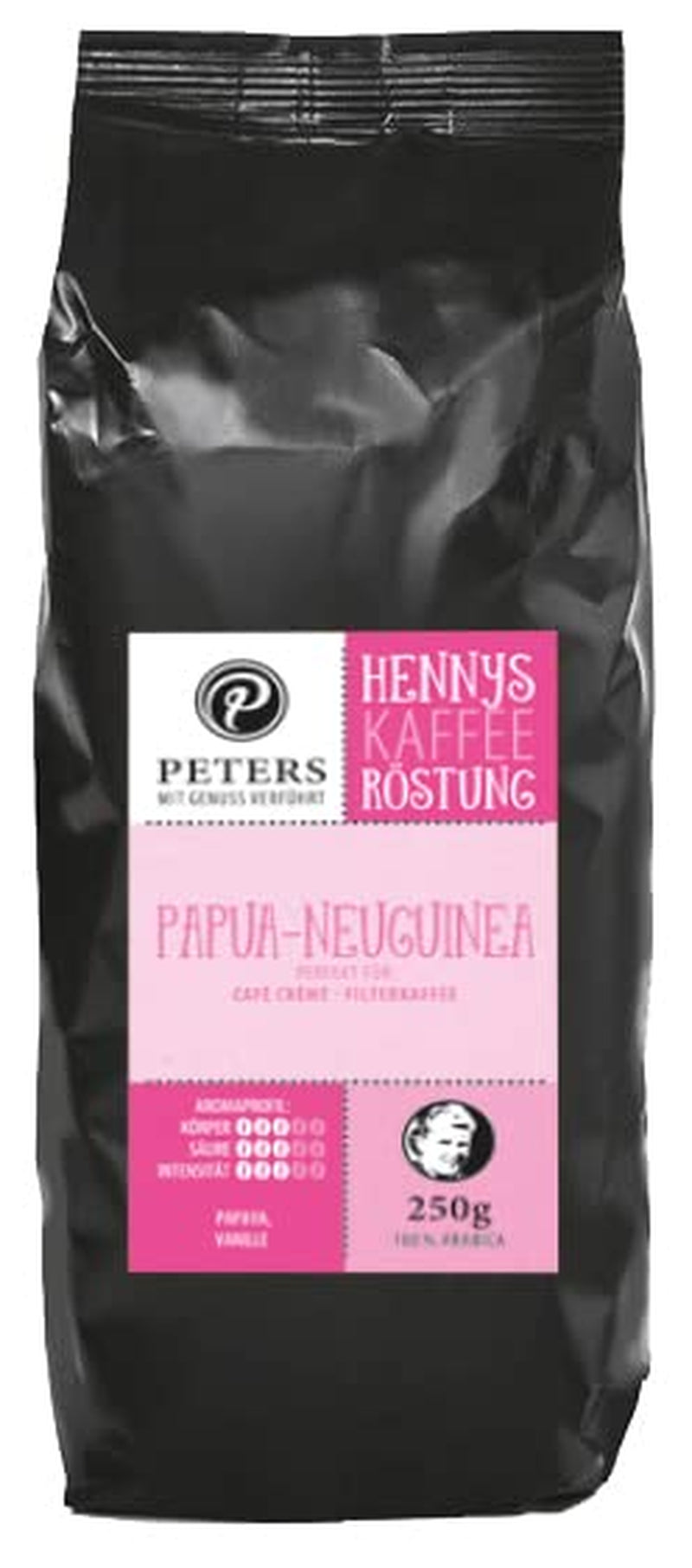 Peters, Boabe de cafea Arabica, Ideal pentru mașini complet automate Cafea Naty Shop 250 grame Papua Noua Guinee
