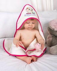 LAYNENBURG Hooded bath towel Premium Baby, 100% cotton - Oeko TEX, 80 x 80 cm Mother and Child Naty Shop