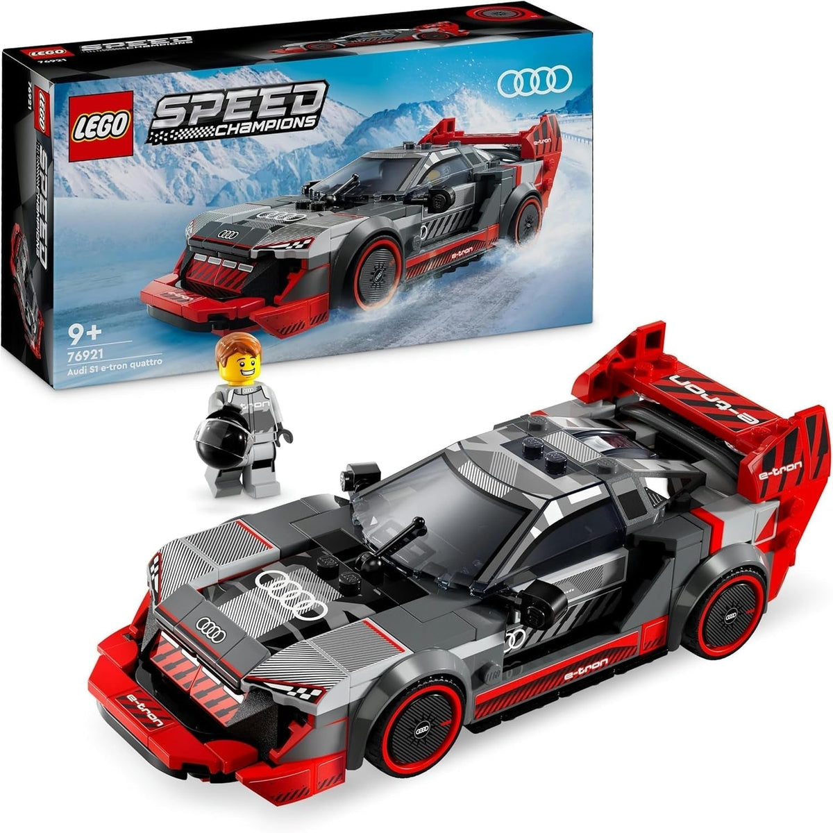 LEGO Speed Champions Audi S1 E-Tron Quattro Racing Car Set with Car Toys to Build, Play and Display, Car Model for Kids, Gift for 9-Year-Old Boys and Girls 76921 Building Sets Besuche den LEGO-Store Single