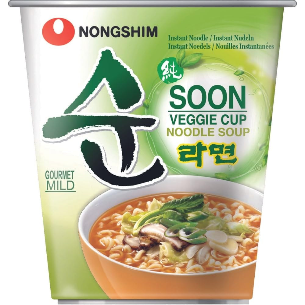 Nong Shim - Instant Cup Nudeln Soup Soon Veggie - Multipack (12 X 67 GR)