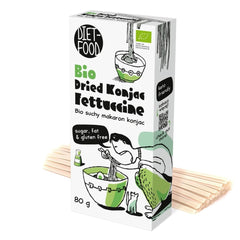 Fettuccine Konjac Shirataki Organic 80g - Low calorie and low carb, gluten free, low carb, suitable for keto diets, with tapioca flour