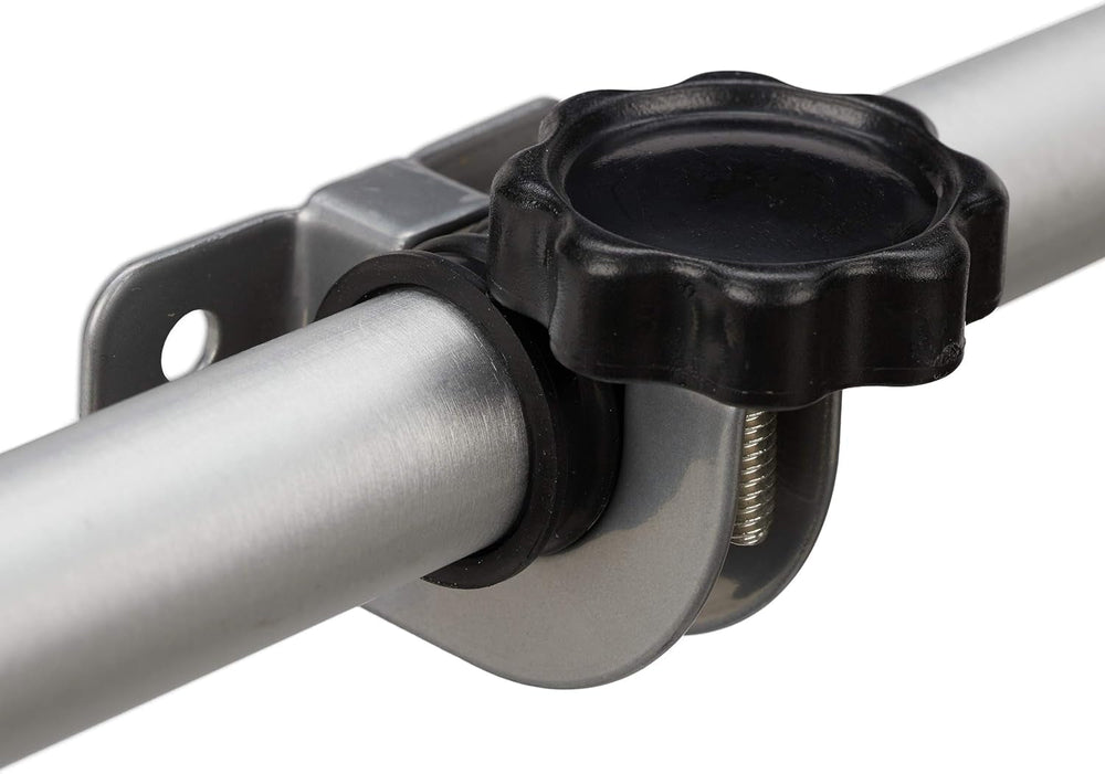 Relaxdays Rolă metalică pentru furtun, înfășurare furtun goală, oțel inoxidabil și aluminiu, montare pe podea și perete, 30,5x45x36,5 cm, argintiu