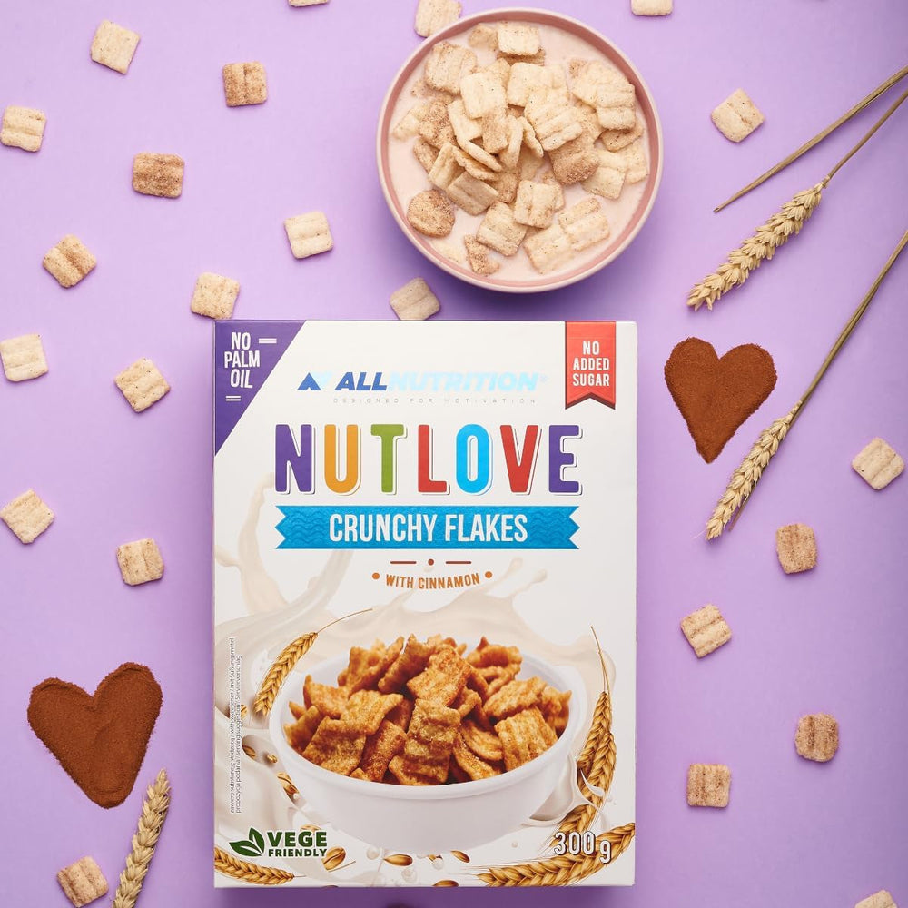 Allnutrition Nutlove Crunchy Flakes with Cinnamon 300G Cereal Naty Shop