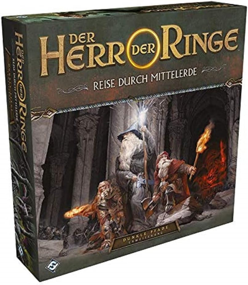 Fantasy Flight Games, The Lord of the Rings: Journeys to Middle Earth, Core Set, Expert Game, Dungeon Crawler, 1-5 Players, Ages 14+, 60+ Minutes, German, Multicolor.
