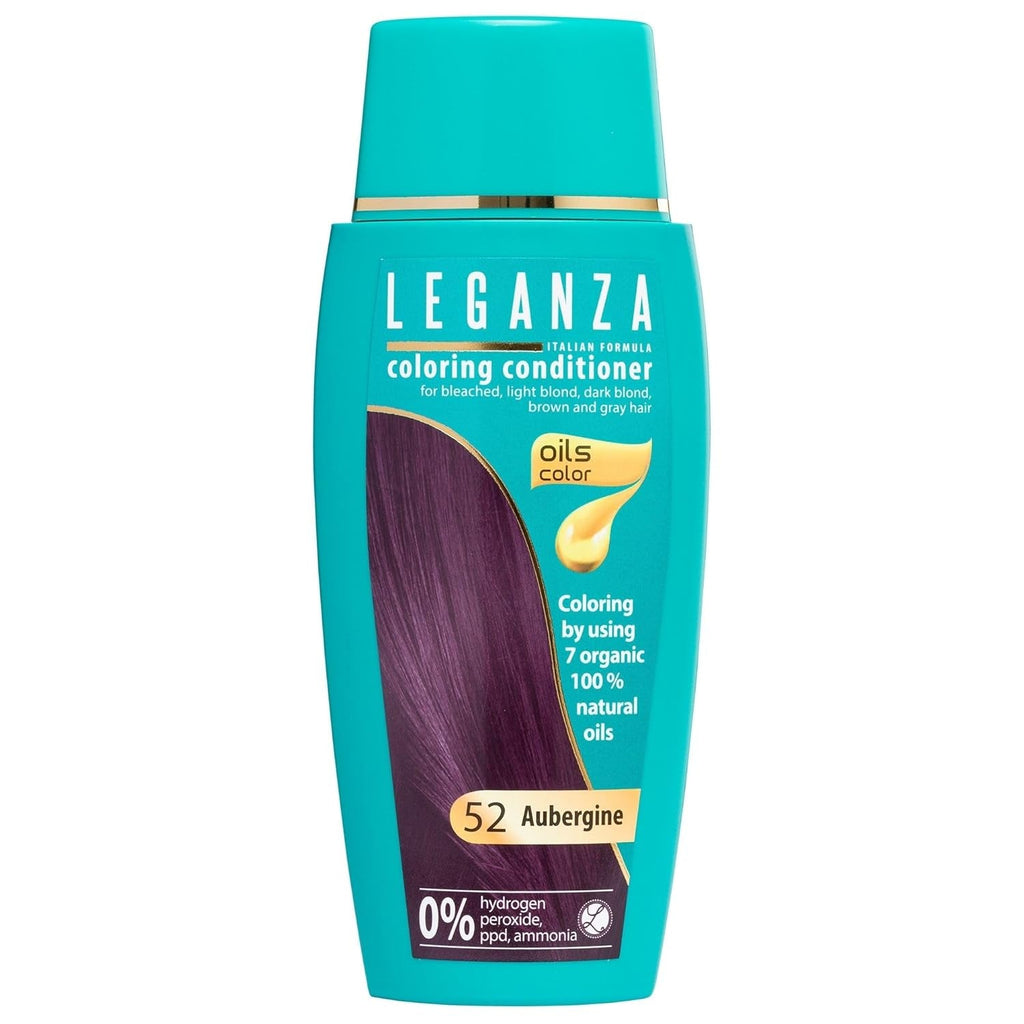 Leganza Natural Balm Hair Dye Colour 71 Café Latte | Vopsea de păr fără amoniac | Îmbogățită cu 7 uleiuri naturale | 150 ml Vopsea pentru par Naty Shop 52 Aubergine