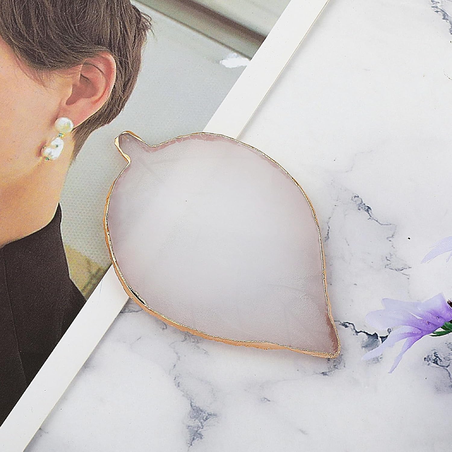 Harz Nail Art Palette Blatt Form Nail Art Werkzeuge Kit Nail Gel Polish Farben Mischen Palette Für DIY Nail Art Make-Up Nagel Dekoration Zubehör