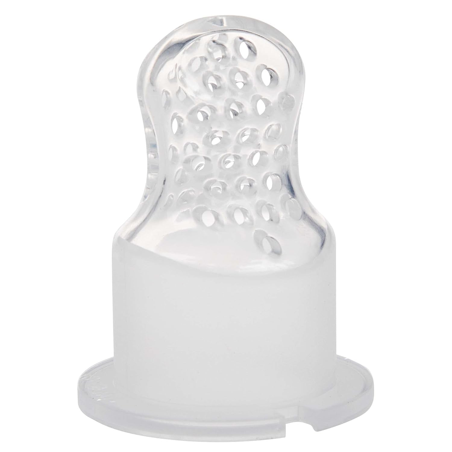 Nuby - Hrănitoare de fructe din silicon Nibbler - Hrănitoare de fructe pentru bebeluși de 6 luni și copii mici - Inel de dentiție pentru fructe, legume și piure - Fără BPA - Roz - 6+ luni